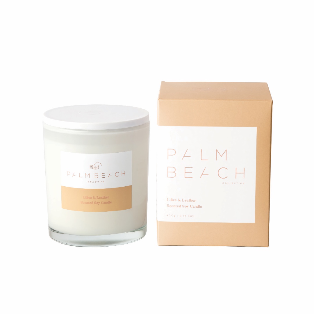 PALM BEACH Lilies And Leather Candle
