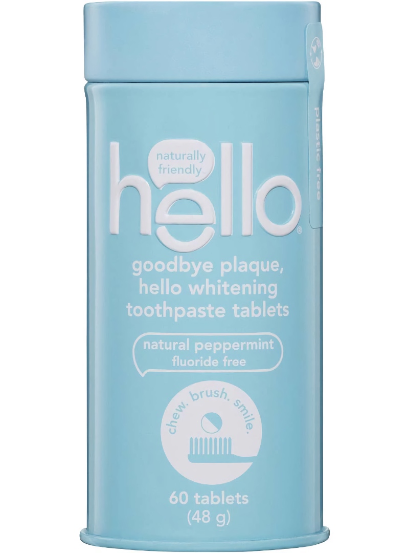 Hello Goodbye Plaque, Hello Whitening Toothpaste Tablets