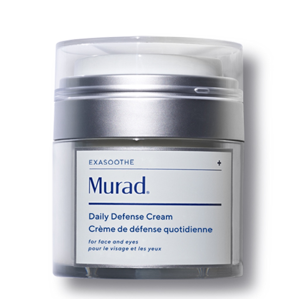 Murad Daily Defence Cream 50ml, $90. Contains a proprietary blend of high- level niacinamide and mondo grass sugars to help replenish and strengthen skin barrier function.